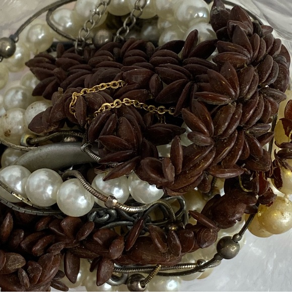 Jewelry Lot 1.6lb+ Mixed Vintage Modern Necklace Bracelet Craft Junk Jewelry - Picture 4 of 11